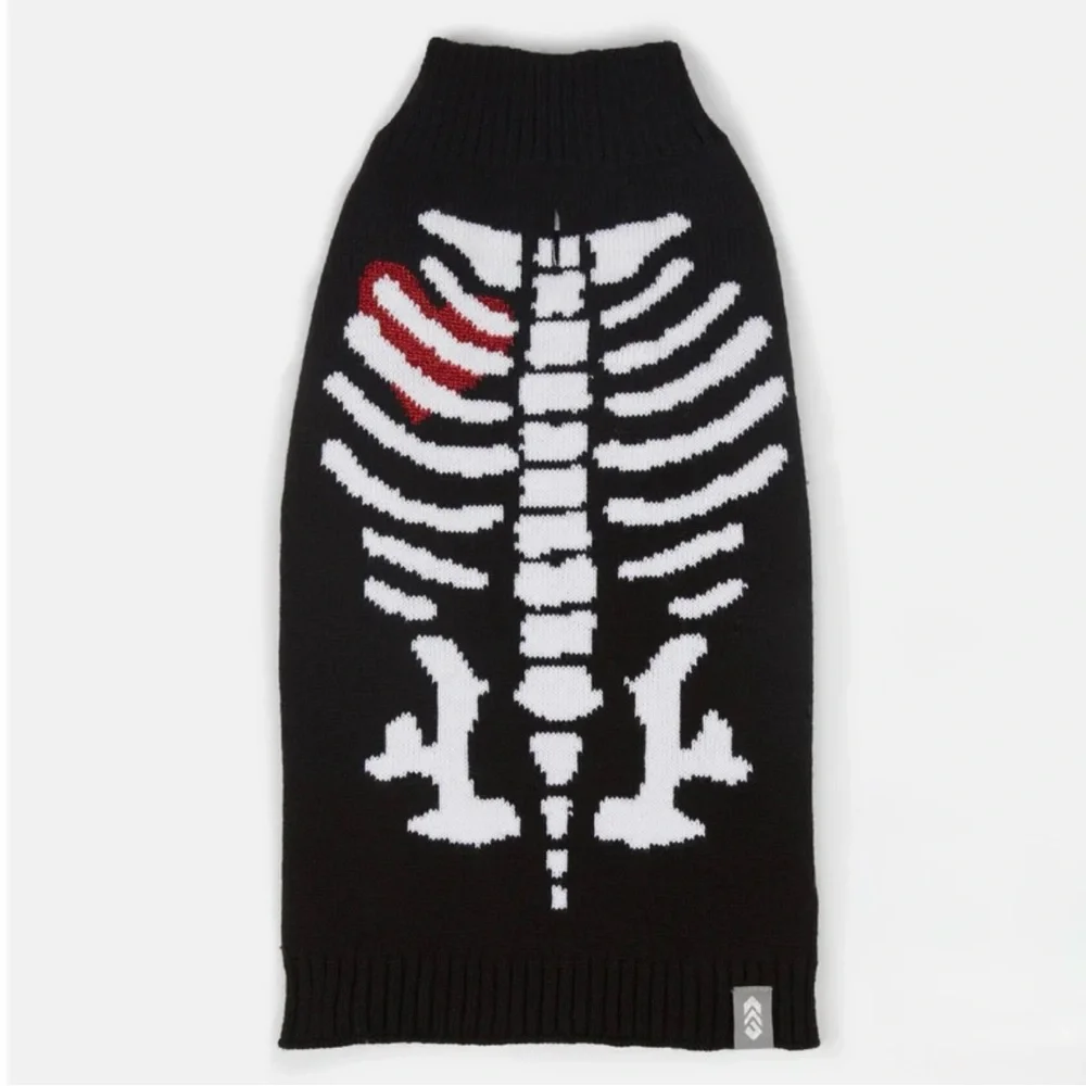 Free Country Set of 2 Doggy Skeleton Sweater Fall Halloween Autumn Holidays -XL
